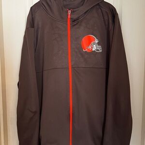 Fanatics Brown and Red Windbreaker Jacket